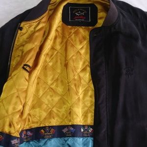 Paul and Shark Yachting black silk lined bomber ja